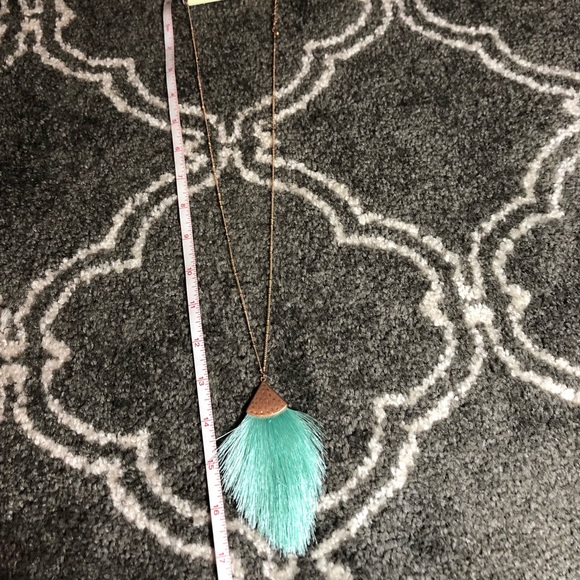 Mint Tassel Necklace - Picture 4 of 7
